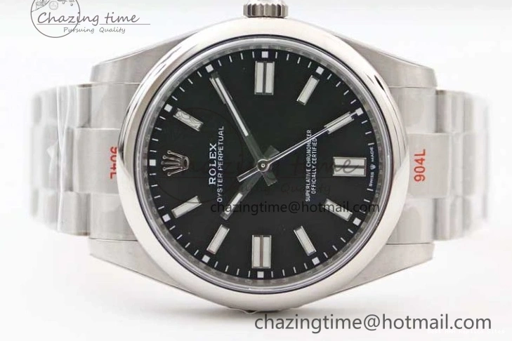 Best AAA Replica Sites 1:1 Edition on Dial Timeless SS A Bracelet Perpetual 904L 124300 2192 Best EWF Black Oyster Steel 41mm 0105